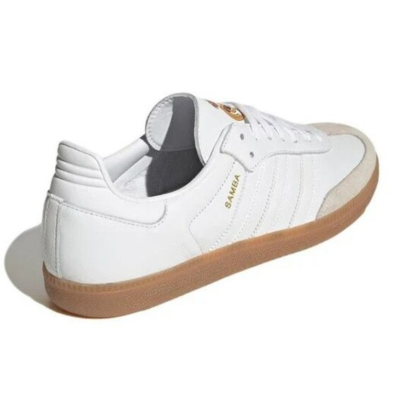 Adidas Samba x Team Real Madrid Soccer Men Size 13 Shoes White Gum HQ7032 main image 6